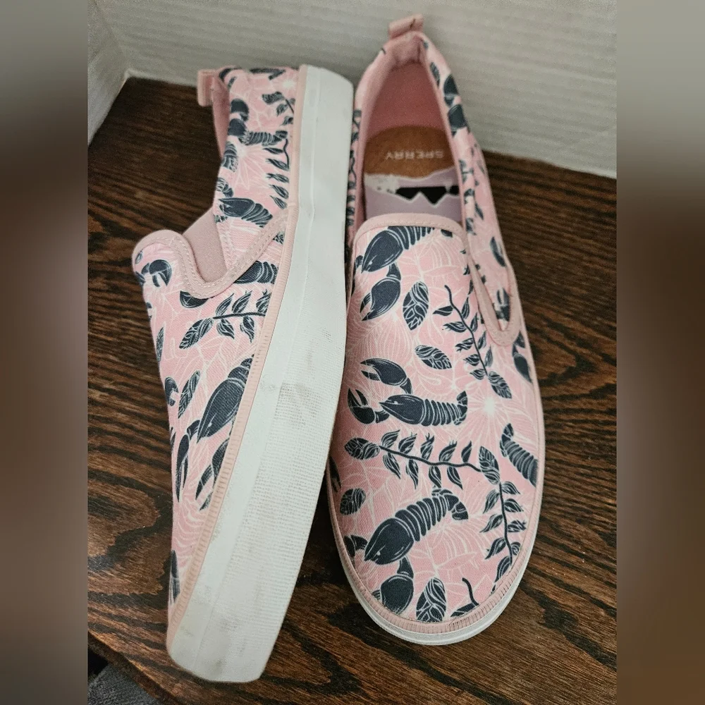 Sperry Women's Size 12 Top Sider Pink Canvas Low Top Slip On Sneakers. (5) - Picture 1 of 7